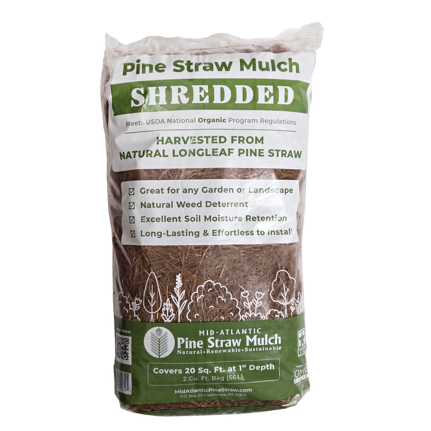 Shredded Pine Straw Mulch Bag
