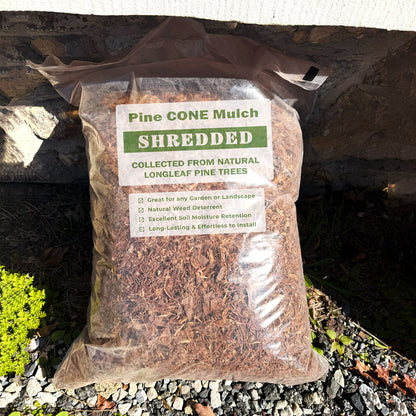 Shredded Pine Cone Mulch Bag