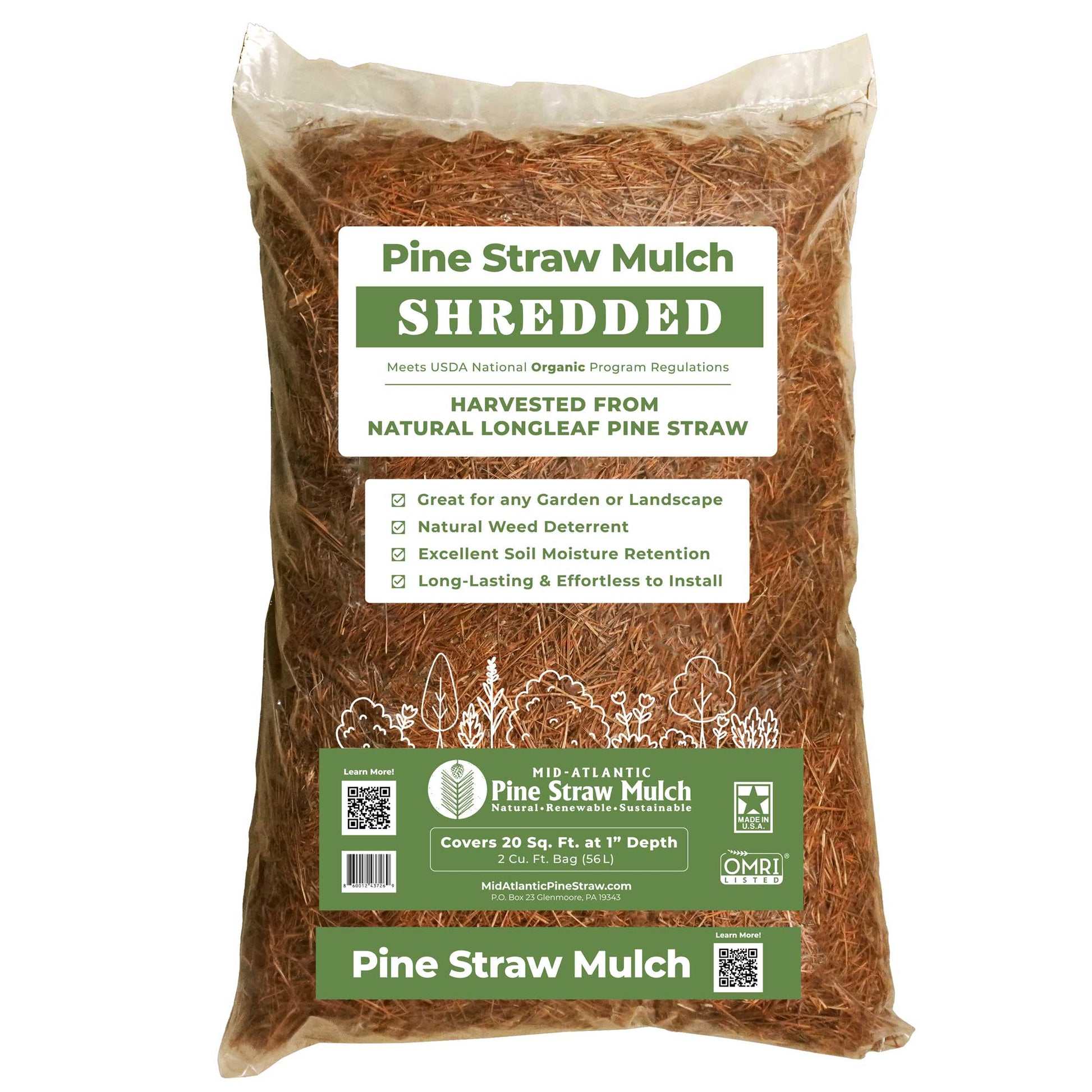 Shredded Pine Straw Mulch Bag